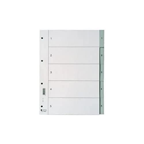 Rexel Zahlenregister für A4 mit Deckblatt, 226 x 297 mm, 1 Stück, grau von Rexel