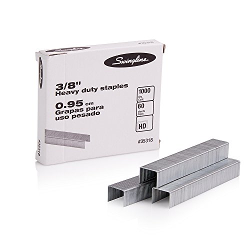 Swingline Heftklammern, robust, 0,95 cm Länge, 60 Blatt Kapazität, 100 Stück/Streifen, 1000 Stück pro Box, 1 Packung (35318) von Rexel