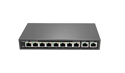 Rouijie Networks RG-ES110D-P 8-Port 100Mbps mit 2 Uplink-Ports, Unmanaged Desktop Switch Rouijie Networks RG-ES110D-P 8-Port 100Mbps mit 2 Uplink-Ports, Unmanaged Desktop Switch von Reyee