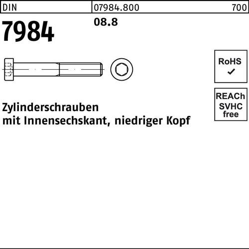100 Stk. Reyher Zylinderschraube DIN 7984 Innen-6kt M10x 70 8.8 100 Stück 100 Stk. Reyher Zylinderschraube DIN 7984 Innen-6kt M10x 70 8.8 100 Stück von Reyher