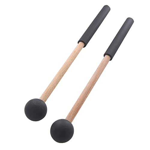 Reykentu 1 Paar Zungentrommel-Schlägel aus weichem Gummi für Schlagzeug, Zungentrommel und Keyboard-Percussion von Reykentu