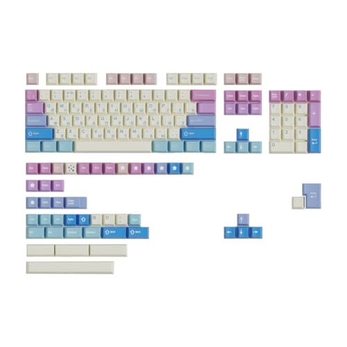 Reykentu 150 Tasten Tastenkappen PBT Material Tastatur Tastenkappen Cherry Profile Sublimation Keycap für die meisten mechanischen Tastaturen B von Reykentu