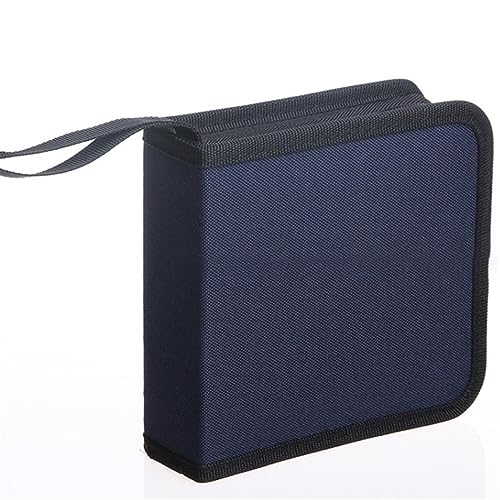 Reyox CD DVD Tasche Nylon, CD VCD DVD Hüllen Tragbare für Auto und Zuhause Blau 40 Kapazität von Reyox