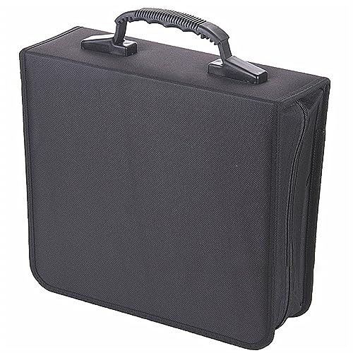 Reyox CD DVD Tasche Nylon, CD VCD DVD Hüllen Tragbare für Auto und Zuhause Schwarz 320 Kapazität von Reyox