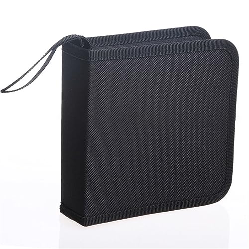 Reyox CD DVD Tasche Nylon, CD VCD DVD Hüllen Tragbare für Auto und Zuhause Schwarz 40 Kapazität von Reyox