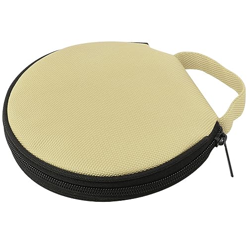 Reyox CD DVD Tasche aus Nylon, CD VCD DVD Hüllen Tragbare für Auto und Zuhause Beige 20 Kapazität von Reyox