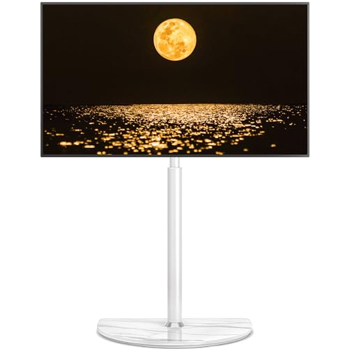RFIVER TV-Bodenständer für 81,3 - 165 cm (32 - 65 Zoll) LED LCD OLED flach gebogene Fernseher mit ± 25 Grad schwenkbar, höhenverstellbarer Eck-TV-Ständer bis zu 40 kg, Kabelmanagement, einfache von Rfiver
