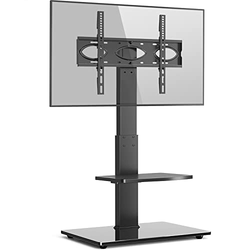 RFIVER TV Ständer Rack Fernsehständer 32-70 Zoll Freistehend Bodenständer Standfuss Standfuß Max. VESA 400x400 mm Höhenverstellbar Schwenkbar von Rfiver