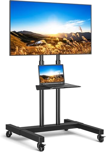 RFIVER TV Ständer Rollbar Fernsehständer, mit Rollen, Fernseher Wagen Staender Bodenstaender für 32 40 42 50 55 65 70 75 80 Zoll Hoehenverstellbar Schwarz | Max 50 KG Vesa 600x400 mm RFIVER TV Ständer Rollbar Fernsehständer, mit Rollen, Fernseher Wagen Staender Bodenstaender für 32 40 42 50 55 65 70 75 80 Zoll Hoehenverstellbar Schwarz | Max 50 KG Vesa 600x400 mm von Rfiver