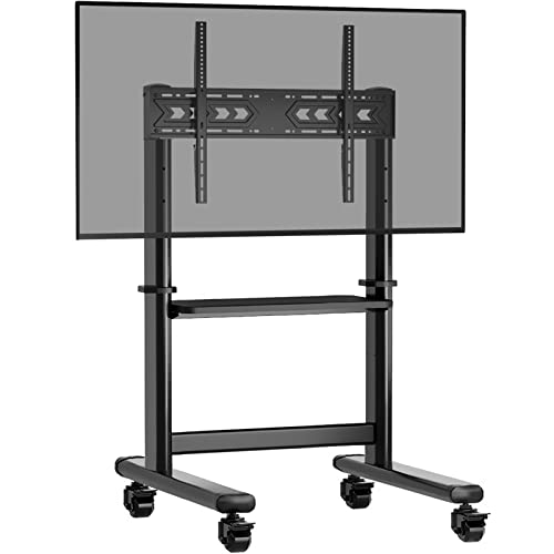 RFIVER TV Ständer Rollbar Höhenverstellbar, Fernseh Rollwagen TV wagen mit Rollen für 50 65 70 75 80 85 86 Zoll Fernseher, Mobiler Fernsehständer Standfuß Groß Stabil Schwarz | Max 90KG Vesa 800x600mm RFIVER TV Ständer Rollbar Höhenverstellbar, Fernseh Rollwagen TV wagen mit Rollen für 50 65 70 75 80 85 86 Zoll Fernseher, Mobiler Fernsehständer Standfuß Groß Stabil Schwarz | Max 90KG Vesa 800x600mm von Rfiver