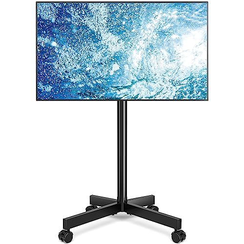 RFIVER TV Ständer Rollbar mit Rollen für 23-65 Zoll Plasma/LCD/LED Fernseher, Fernsehständer Mobiler TV Wagen höhenverstellbar TV Stand Trolley Hält 40kg VESA 400x400 mm von Rfiver