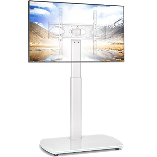 RFIVER TV Ständer mit Schwenkbar Halterung Fernsehständer für 32 bis 65 Zoll Flach & Curved Fernseher TV Bodenständer Standfuß höhenverstellbar Fernsehstand Max.VESA 400X400mm bis zu 35kg von Rfiver