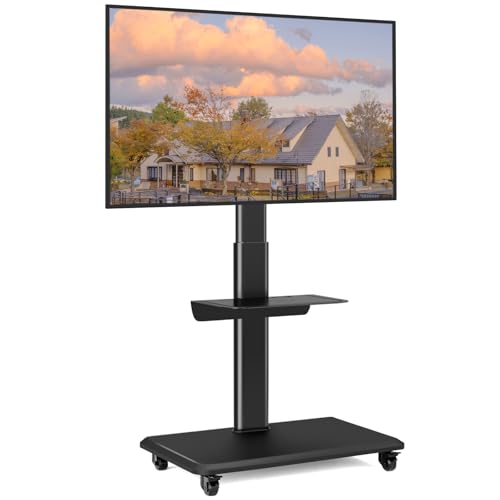 TV Ständer Rollbar Fernsehständer Bodenständer, RFIVER TV Rollwagen Wagen mit Rollen für 26-65 Zoll Fernseher - Fernseh Stand Hoehenverstellbar Hoch Mobile Drehbar Schwarz | Max 35KG Vesa 400x400 mm TV Ständer Rollbar Fernsehständer Bodenständer, RFIVER TV Rollwagen Wagen mit Rollen für 26-65 Zoll Fernseher - Fernseh Stand Hoehenverstellbar Hoch Mobile Drehbar Schwarz | Max 35KG Vesa 400x400 mm von Rfiver