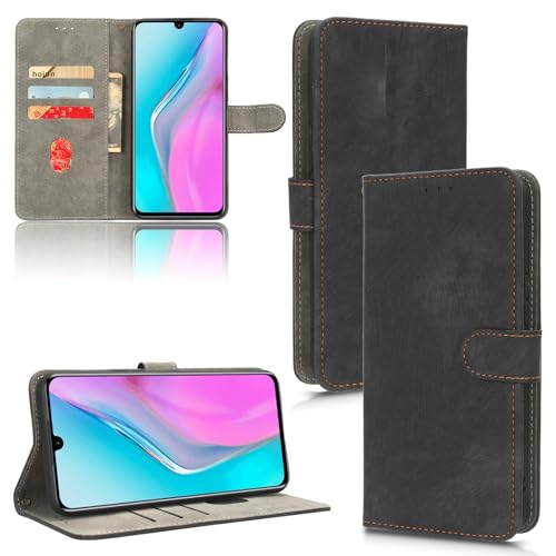 Rfvzubemok Kompatibel mit Cricket Innovate E 5G (2022) Hülle,Kompatibel mit Cricket Innovate E 5G (2022) Flip Magnetverschluss Brieftaschenhülle Black von Rfvzubemok