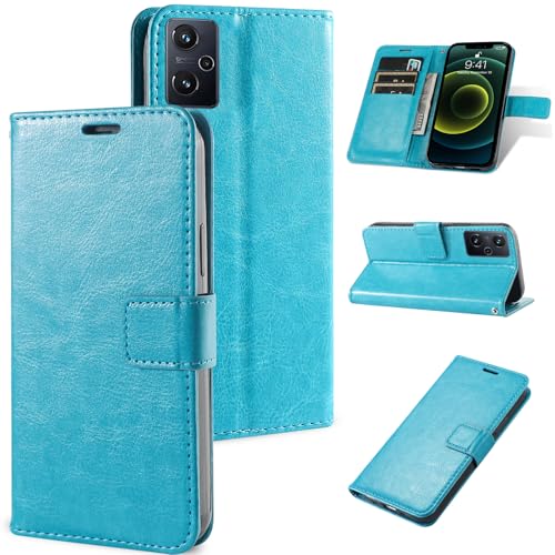 Rfvzubemok Kompatibel mit Realme C35,Kompatibel mit Realme Narzo 50A Prime Hülle,Flip Stand Card Slot Wallet Protector Case TL von Rfvzubemok