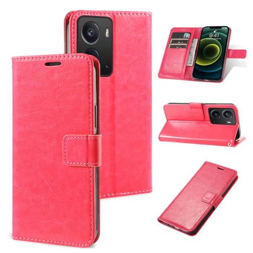 Rfvzubemok Kompatibel mit Realme Neo7X 5G,Kompatibel mit Realme 14 5G (China) / P3 5G Hülle,Flip Stand Card Slot Wallet Protector Case Pink von Rfvzubemok