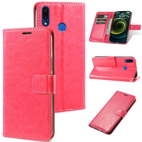 Rfvzubemok Kompatibel mit Vivo Nex A Hülle,Flip Stand Card Slot Wallet Protector Case Pink von Rfvzubemok
