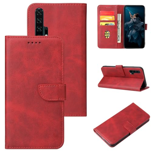 Rfvzubemok Kompatibel mit Xiaomi Mi 10S 5G Hülle,Flip Base Card Slot Wallet Schutzhülle Red von Rfvzubemok