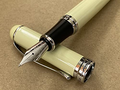 Jinhao x750 Füllfederhalter, 0,5 mm Spitze, von Rhapsody Ink Pens (Antikweiß) von Rhapsody