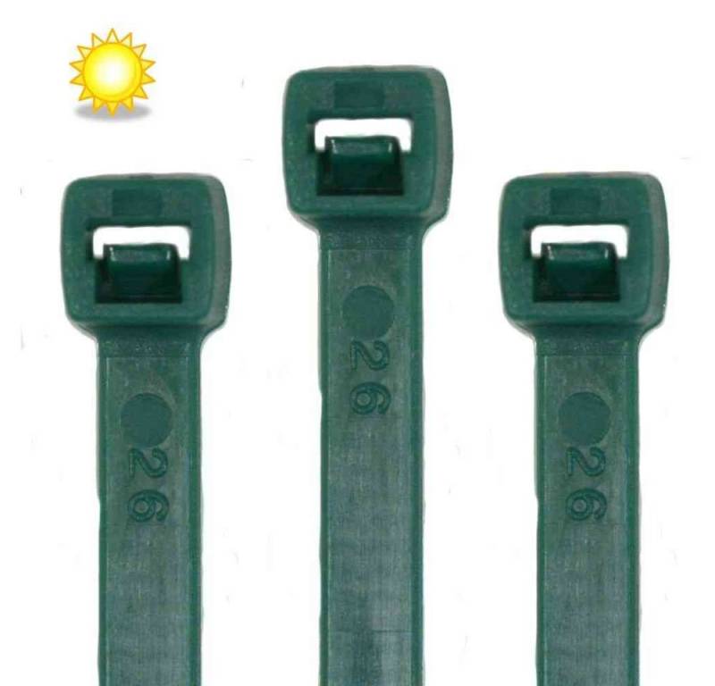 RheVeTec RheFLEX Kabelbinder Kabelbinder UV Solar 100 Stück, Grün (HQ Profi Spar Set, Premium HQ) UV stabilisiert von RheVeTec RheFLEX