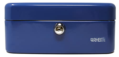 Rheita 751-1BU Geldkassette aus Metall mit Kunststoffeinsatz, blau,blau von Rheita