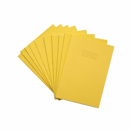 RHINO Projektbuch, A4, unliniert, 13 mm, 32 Seiten, gelber Einband, 10 Stück von Rhino