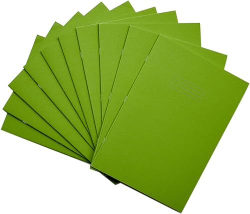 RHINO S10 64 Blatt Schulheft, A4, Grün, 10 Stück von Rhino