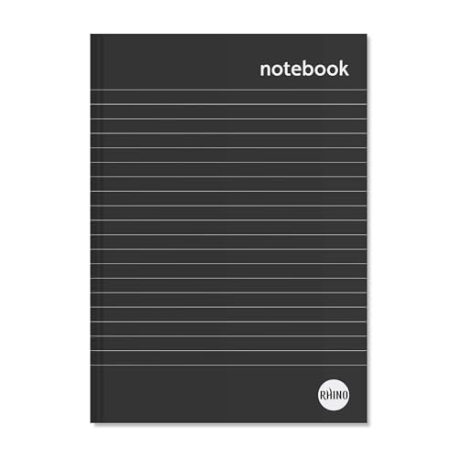 Rhino A5-Notizbuch, 192 Seiten/8 mm liniertes Schreibbuch, 1 Packung, fester Einband und gebundener Block, Schul- und Bürobedarf Rhino A5-Notizbuch, 192 Seiten/8 mm liniertes Schreibbuch, 1 Packung, fester Einband und gebundener Block, Schul- und Bürobedarf von Rhino