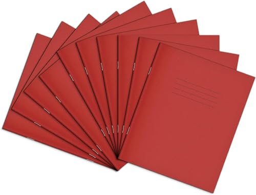 Rhino Übungsbuch, 200x165, 48 Seiten, liniert, Rot, 10 Stück von Rhino