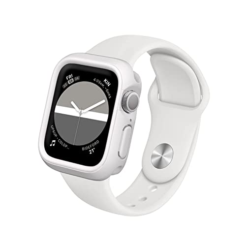 RhinoShield Bumper Case kompatibel mit Apple Watch Apple Watch SE & Series 6/5 / 4 [40mm] | CrashGuard NX - Stoßdämpfende Schutzhülle im schlanken Design - Klassik Weiß von RhinoShield