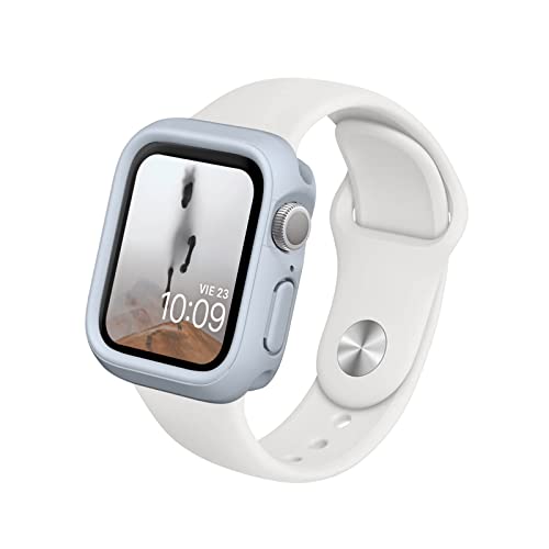 RHINOSHIELD Bumper Case kompatibel mit Apple Watch Apple Watch SE & Series 6/5 / 4 [40mm] | CrashGuard NX - Stoßdämpfende Schutzhülle im schlanken Design - Silbergrau von RhinoShield