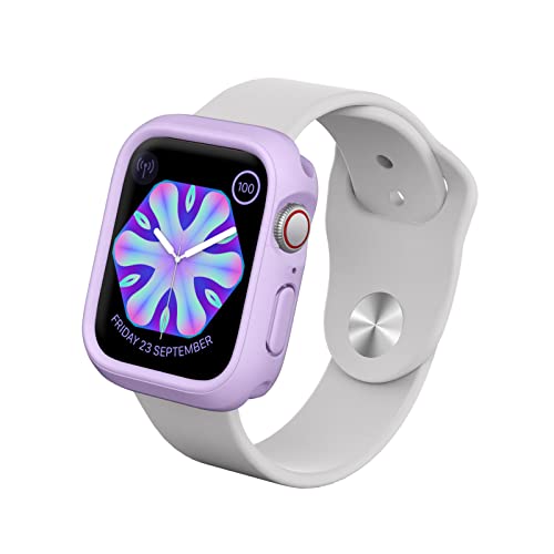 RHINOSHIELD Bumper Case kompatibel mit Apple Watch Apple Watch SE & Series 6/5 / 4 [44mm] | CrashGuard NX - Stoßdämpfende Schutzhülle im schlanken Design - Violett von RhinoShield