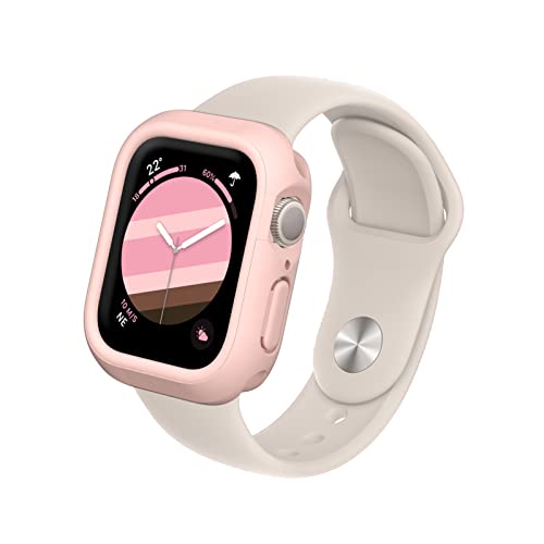 RhinoShield Bumper Case kompatibel mit Apple Watch Serie 9/8/7 [41mm] | CrashGuard NX - Stoßdämpfende Schutzhülle im schlanken Design, rutschfest - Samtrosa von RhinoShield