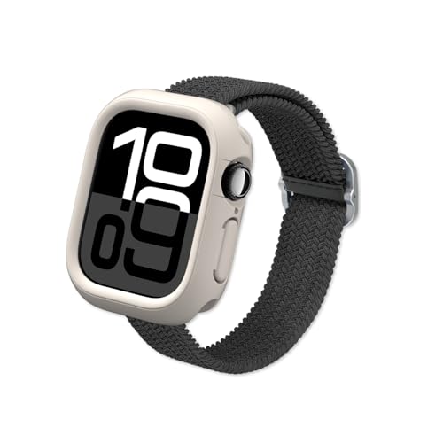 RHINOSHIELD Bumper Case kompatibel mit Apple Watch Series 10 [46mm] | CrashGuard NX - Stoßdämpfende Schutzhülle im schlanken Design, rutschfest - Sandbeige von RhinoShield
