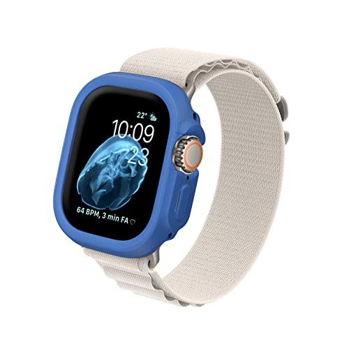 RHINOSHIELD Bumper Case kompatibel mit Apple Watch Ultra/Ultra2 [49 mm] | CrashGuard NX - Stoßdämpfende Schutzhülle im schlanken Design - Kobaltblau von RhinoShield