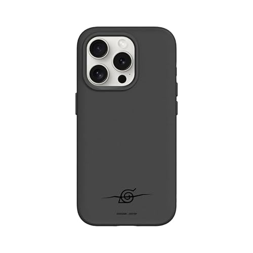 RhinoShield Case kompatibel mit [iPhone 15 Pro] | SolidSuit - MagSafe-kompatibel -Stoßdämpfende & schlanke Schutzhülle mit Premium Finish - Schwarz [Naruto/Logo - Deserteur aus Konoha] von RhinoShield