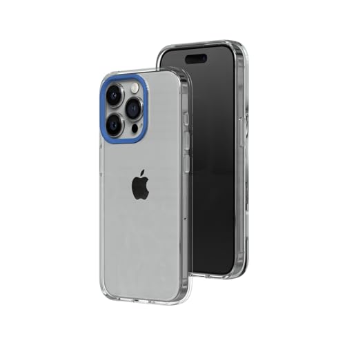 RHINOSHIELD Crystal Clear Case kompatibel mit [iPhone 15 Pro] | Fortschrittliche Vergilbungsresistenz, Hohe Transparenz, Personalisierbare und Transparente Schutzhülle - Kobaltblau von RhinoShield