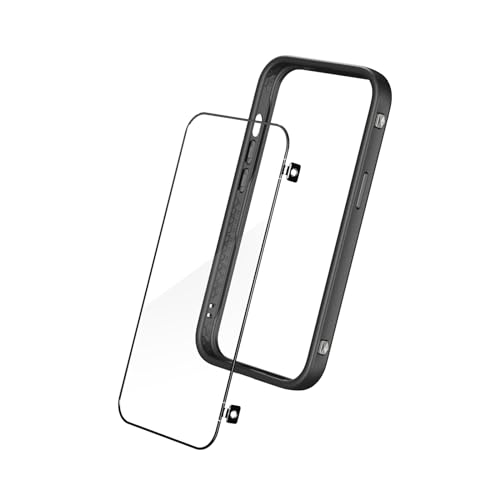RHINOSHIELD RhinoBuff FPS Präzisions-Kit Kompatibel mit[iPhone 15 Plus]Gaming-Controller Bumper-Case mit mattem Displayschutz, Knöpfe mit patentierter Technologie für PUBG, optimale Belüftung-Schwarz von RhinoShield