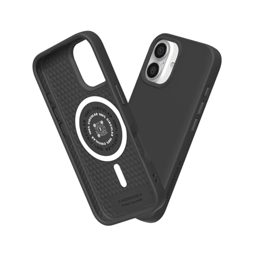 RHINOSHIELD SolidSuit Case Kompatibel mit Magsafe für [iPhone 16] | Stoßabsorbierende Slim Design Schutzhülle mit Premium Matte Finish, Kameratasten-Aussparungs-Design - Schwarz von RhinoShield