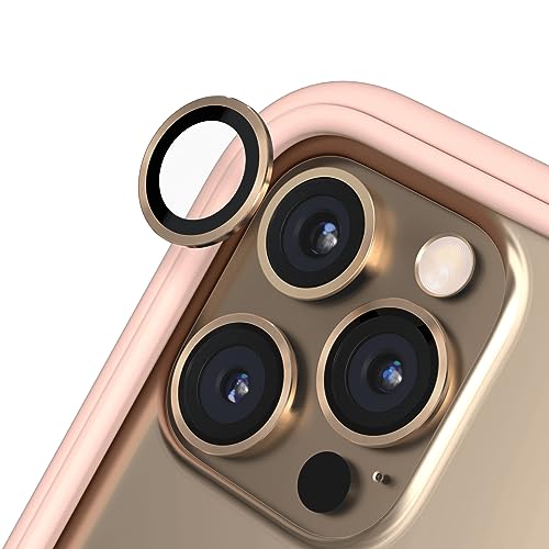 RhinoShield 9H Tempered Glass Kameraprotektoren, kompatibel mit [iPhone 12 Pro Max] | Stoß- und Kratzfest, hohe Klarheit, explosionssicheren Schutz, Anti-Beschlag-Technologie - Gold von RhinoShield