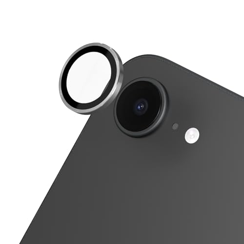 RhinoShield 9H Tempered Glass Kameraprotektoren, kompatibel mit [iPhone 16e] | Stoß- und Kratzfest, hohe Klarheit, explosionssicheren Schutz, Anti-Beschlag-Technologie - Silber von RhinoShield