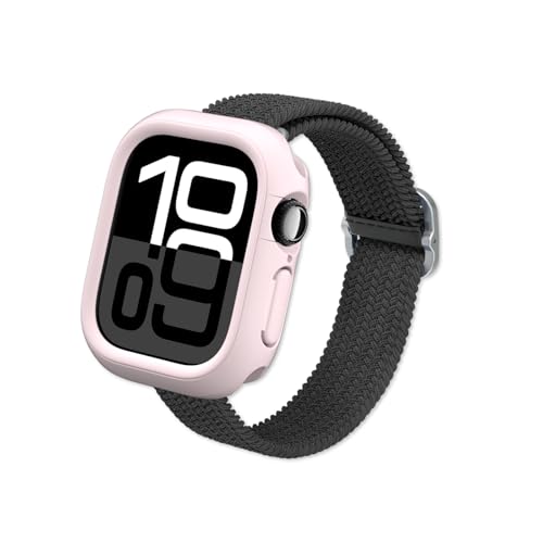 RhinoShield Bumper Case kompatibel mit Apple Watch Series 10 [46mm] | CrashGuard NX - Stoßdämpfende Schutzhülle im schlanken Design, rutschfest - Himbeer-Sorbet von RhinoShield