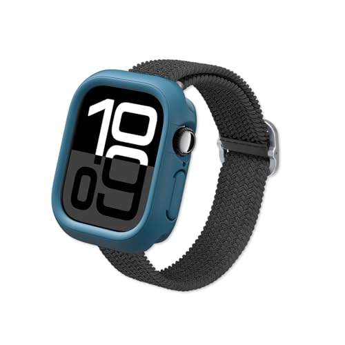 RhinoShield Bumper Case kompatibel mit Apple Watch Series 10 [46mm] | CrashGuard NX - Stoßdämpfende Schutzhülle im schlanken Design, rutschfest - Ozeanblau von RhinoShield
