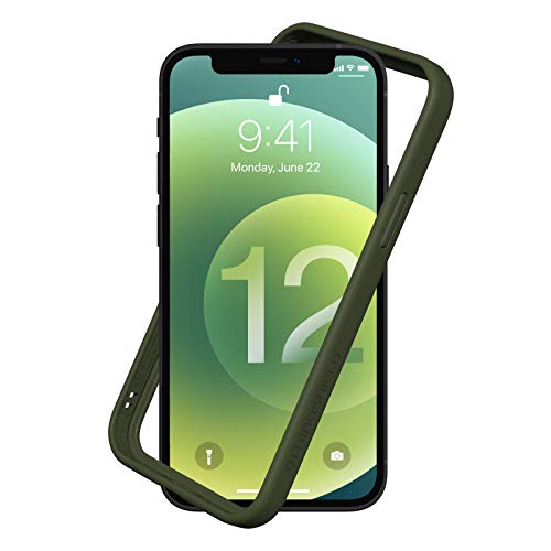 RhinoShield Bumper Case kompatibel mit [iPhone 12/12 Pro] | CrashGuard NX - Stoßdämpfende Schutzhülle im schlanken Design - 3.5 Meter Fallschutz - Camo Grün von RhinoShield