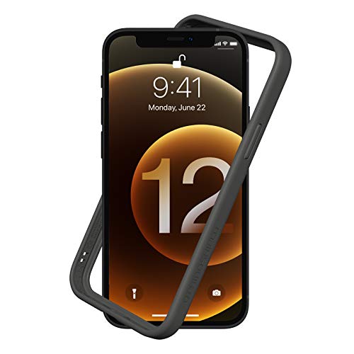 RhinoShield Bumper Case kompatibel mit [iPhone 12/12 Pro] | CrashGuard NX - Stoßdämpfende Schutzhülle im schlanken Design - 3.5 Meter Fallschutz - Graphite von RhinoShield