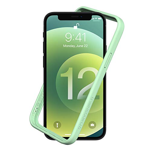 RhinoShield Bumper Case kompatibel mit [iPhone 12/12 Pro] | CrashGuard NX - Stoßdämpfende Schutzhülle im schlanken Design - 3.5 Meter Fallschutz - Minzgrün von RhinoShield