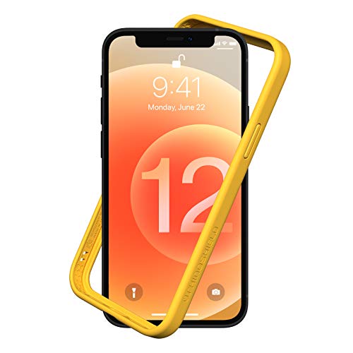 RhinoShield Bumper Case kompatibel mit [iPhone 12 Mini] | CrashGuard NX - Stoßdämpfende Schutzhülle im schlanken Design - 3.5 Meter Fallschutz - Gelb von RhinoShield