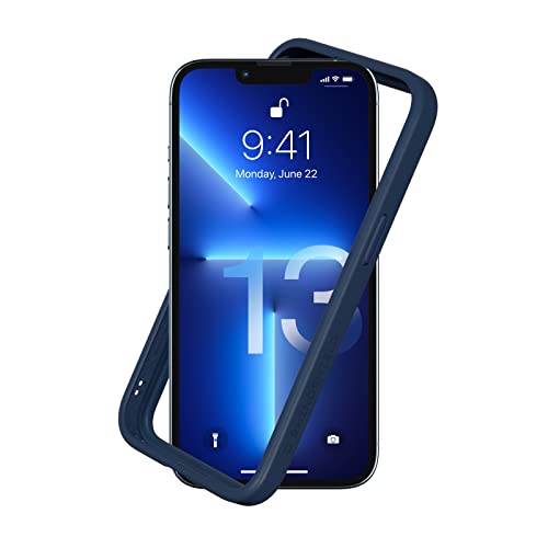 RhinoShield Bumper Case kompatibel mit [iPhone 13/13 Pro] | CrashGuard NX - Stoßdämpfende Schutzhülle im schlanken Design - 3.5 Meter Fallschutz - Marineblau von RhinoShield