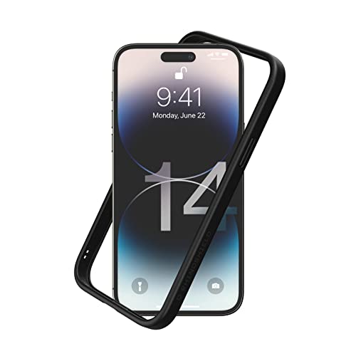 RhinoShield Bumper Case kompatibel mit [iPhone 14 Pro Max] | CrashGuard NX - Stoßdämpfende Schutzhülle im schlanken Design - 3.5 Meter Fallschutz - Schwarz von RhinoShield