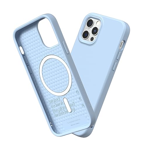 RhinoShield Case kompatibel mit [iPhone 12 Pro Max] | SolidSuit -MagSafe -kompatibel -Stoßdämpfende & schlanke Schutzhülle mit Premium Finish - 3.5 Meter Fallschutz - Gletscherblau von RhinoShield